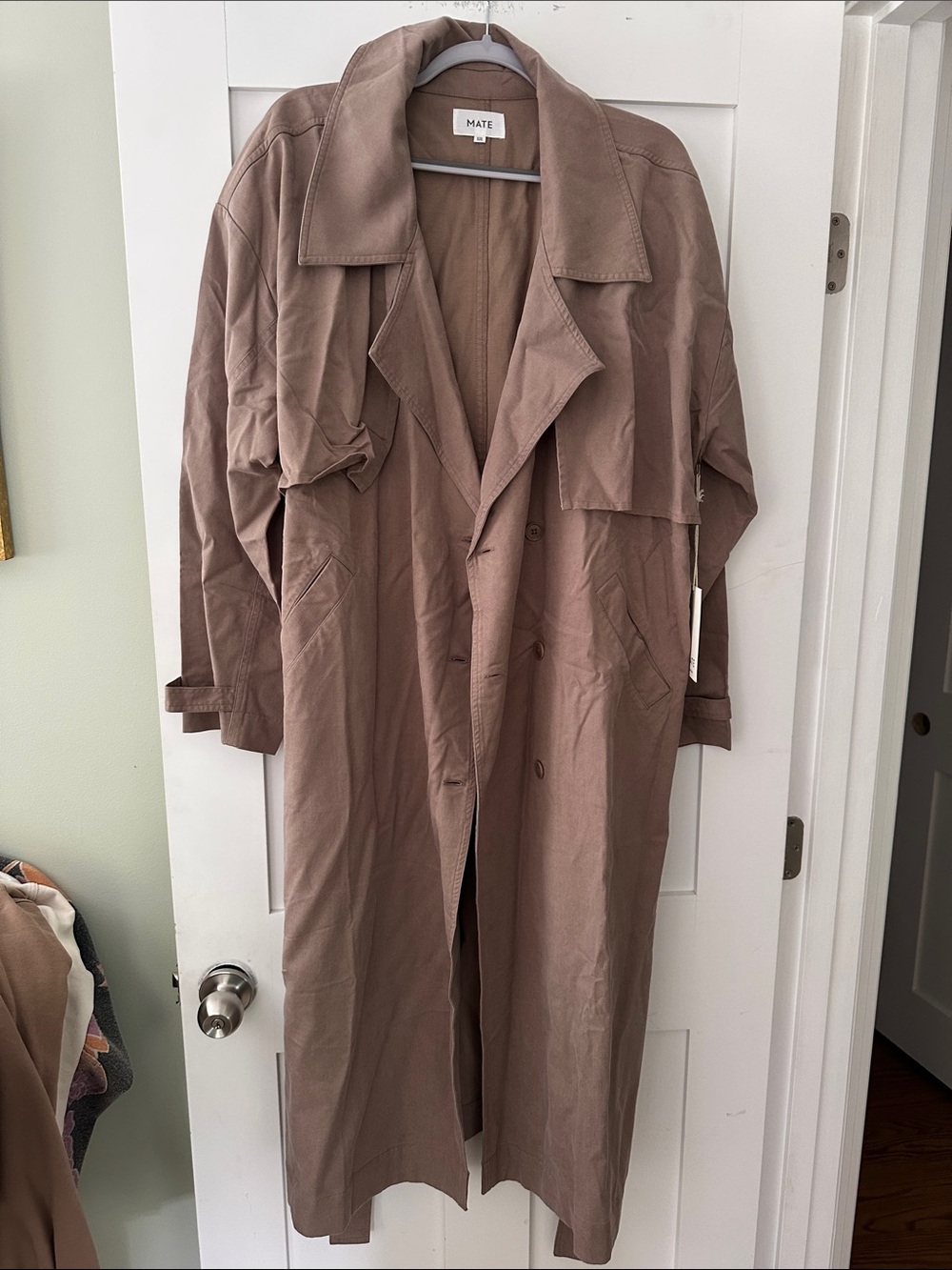 MATE the Label Mauve-Taupe Trench Coat 06